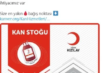Kızılay’dan kan bağışı çağrısı