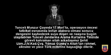 Munzur Çayı’nda kaybolan askerin cansız bedenine ulaşıldı