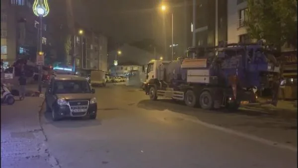 Şişli’de yol çalışması sırasında doğalgaz ve su borusu patladı