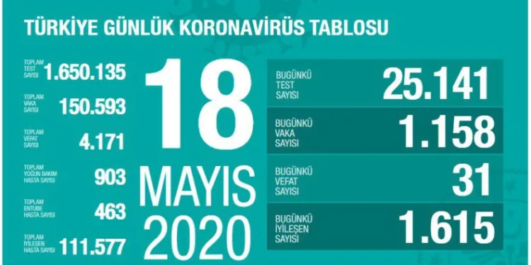 Türkiye’de 24 saatte 31 can kaybı daha