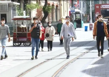 42 gün sonra sokağa çıkan 15-20 yaş grubu İstiklal’de yoğunluk oluşturdu