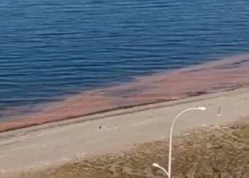 Karacabey’de deni̇z turuncuya döndü
