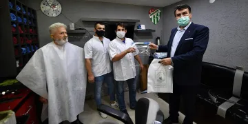 Osmangazi’de berber ve kuaförlere ziyaret