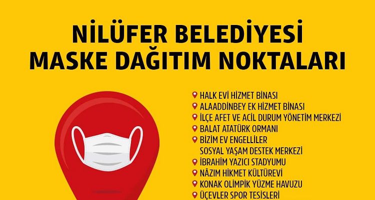 Bursa'da ücretsiz maske dağıtım noktaları