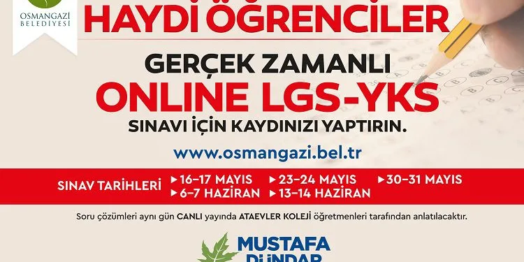 Osmangazi’den öğrencilere online sınav desteği