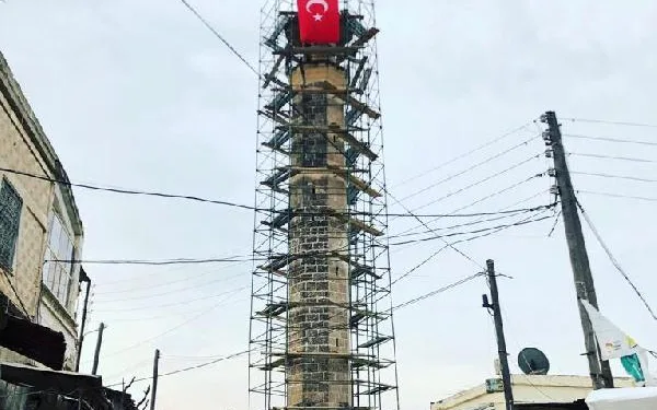 Afrin’deki tarihi 2 yapı Hatay Vakıflar Bölge Müdürlüğü tarafından restore ediliyor