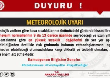 Ankara Valiliği’nden sıcak hava uyarısı