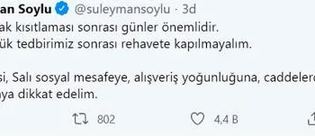 Bakan Soylu’dan, ‘sosyal mesafe’ uyarısı