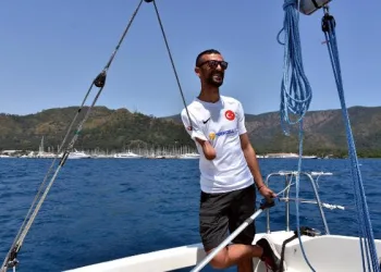Engelli yelkencinin azmi