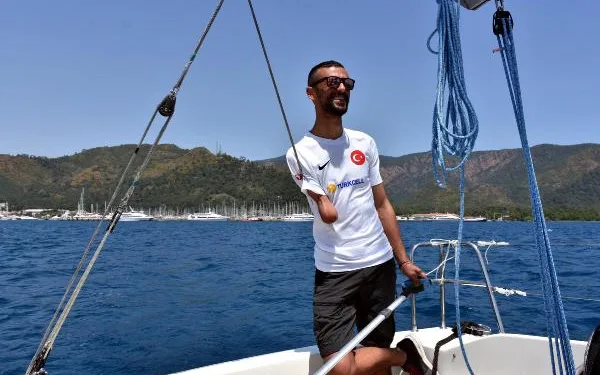 Engelli yelkencinin azmi