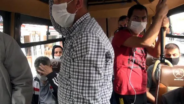 Esenyurt’taki minibüsler yine tıka basa dolu