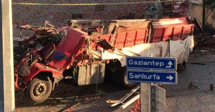 Freni̇ Boşalan Domates Yüklü Kamyon Köprüden Uçtu