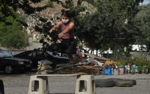 Futbol aşkı Şeyda’ya parkur yaptırdı