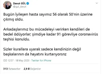 Gazi̇antepte 91 Görevli̇ye Korona Vi̇rüs Bulaştı