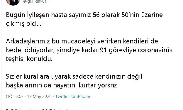 Gazi̇antepte 91 Görevli̇ye Korona Vi̇rüs Bulaştı
