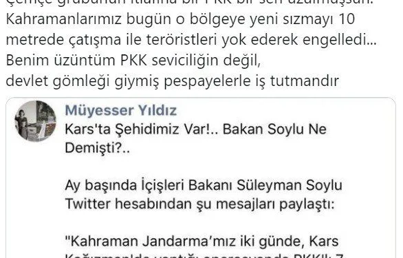İçi̇şleri̇ Bakanı Soyludan Müyesser Yıldıza Tepki̇