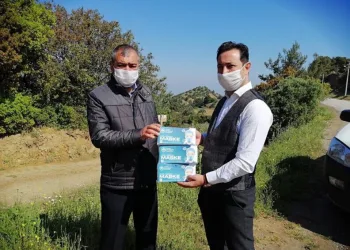 Karantinadaki altındaki mahalleye gıda yardımı