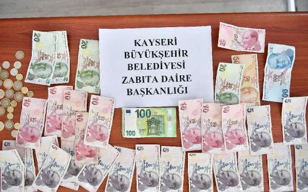 Kayseri’de dilencinin üzerinden 100 euro çıktı