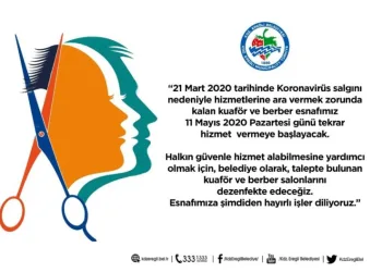 Kdz. Ereğli Belediyesi kuaför ve berberleri dezenfekte edecek