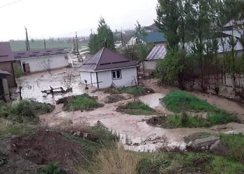 Kırgızistan’da şiddetli yağış sonrası sel meydana geldi