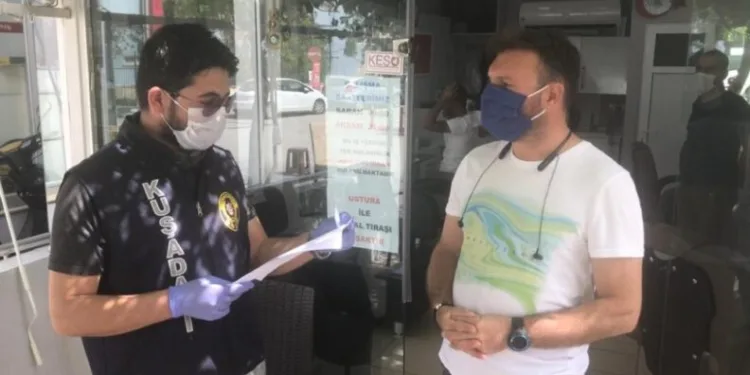 Kuşadasında Kuaför Ve Berberler Denetlendi̇