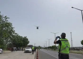 Mani̇sa’da Heli̇kopterli̇ Deneti̇m