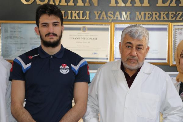 Milli güreşçi Furkan Dülger, Gaziantep'te sağlığına kavuştu