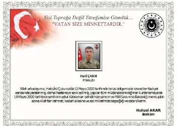 MSB: Hakkari’de 1 asker şehit oldu (2)
