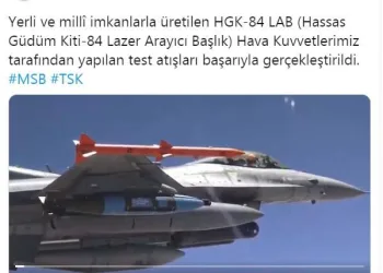 MSB: Hassas Güdüm Kiti-84 Lazer Arayıcı Başlık’ın test atışları başarıyla gerçekleştirildi