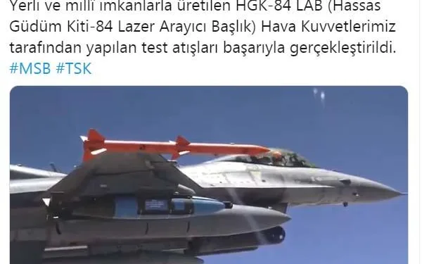 MSB: Hassas Güdüm Kiti-84 Lazer Arayıcı Başlık’ın test atışları başarıyla gerçekleştirildi