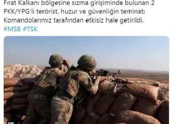 MSB: Sızma girişiminde bulunan 2 PKK/YPG’li etkisiz hale getirildi
