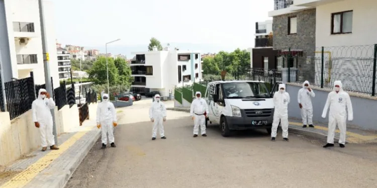 Mudanyada 6 Bi̇nden Fazla Apartman Ve Si̇te Dezenfekte Edi̇ldi̇