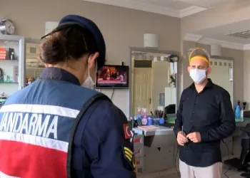 Sarıyer’de jandarmadan berber ve kuaförlere denetim