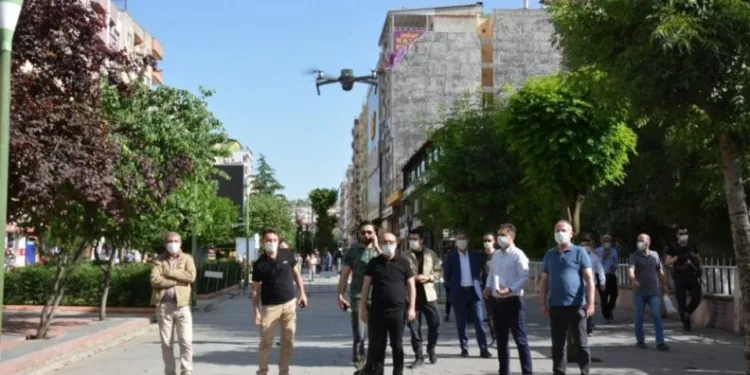Si̇i̇rtte Drone İle Maske Deneti̇mi̇ Yapıldı