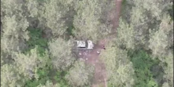 Ormanda piknik yapan 2 kişi drone ile tespit edildi