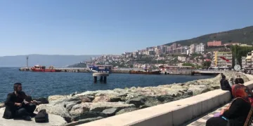 Gemlik Belediyesi’nden sahile gelen yaşlılara müzik sürprizi