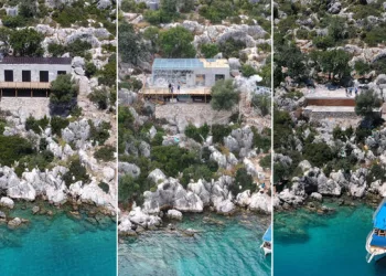 Cennet gibi yere dikilen kaçak villa yıkıldı