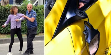 Taksiciye bıçak çekip, aracının aynalarını kırdı