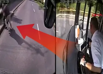 Kahraman şoför yaşlı kadını gaspçının elinden böyle kurtardı