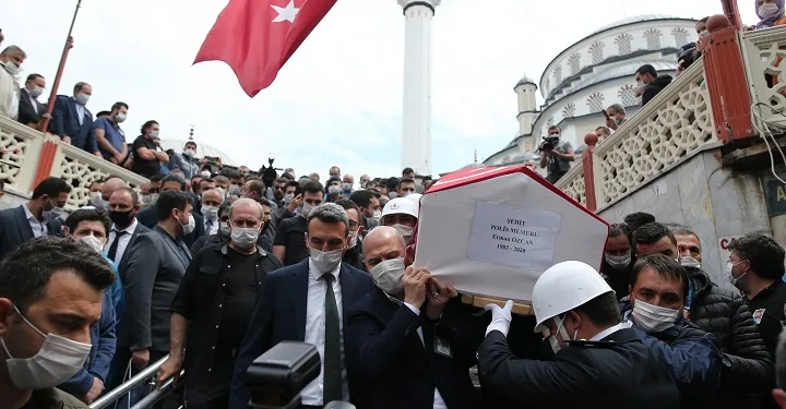 Bursalı şehit polis son yolculuğuna uğurlandı
