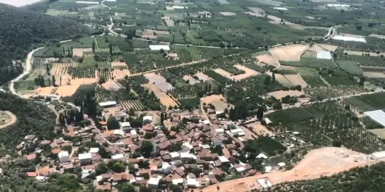 Bursa’daki afet bölgesi helikopterden görüntülendi