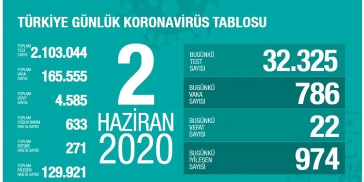 Son 24 saatte 22 can kaybı 786 yeni vaka