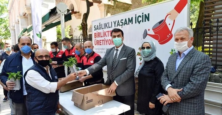 Osmangazi’de vatandaşa fide dağıtımı yapıldı