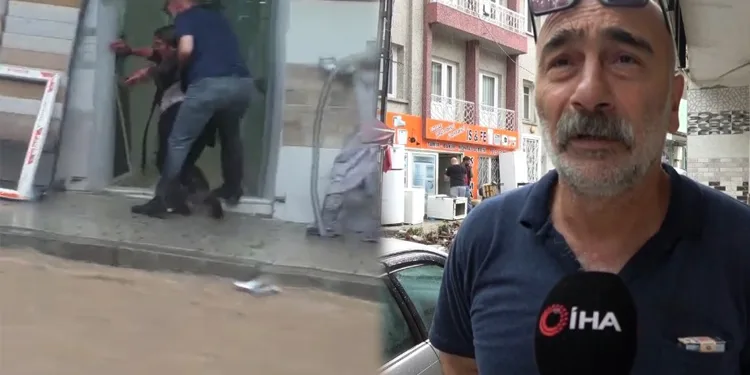 Bursa’da sel sularına kapılan kadını kurtaran adam konuştu