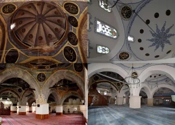 500 yıllık camiye, restorasyon diye badana yapıldı