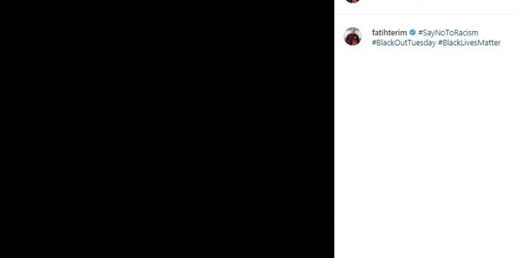 Fati̇h Teri̇m’den Irkçılığa Hayır Paylaşımı