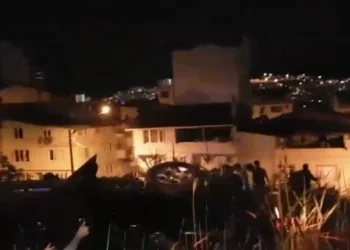 Bursa’da kaza yapan araç zeytinliğe uçtu