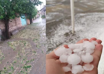 Bursa’da ceviz büyüklüğünde dolu ekinlere zarar verdi