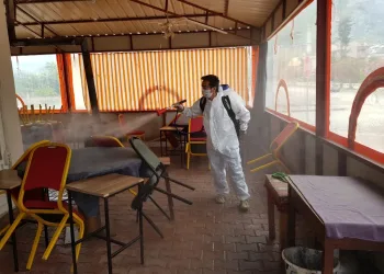 Kemerde Kahvehaneler Dezenfekte Edi̇li̇yor