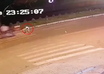 Motosikletin çarptığı köpek öldü, sürücü yaralandı